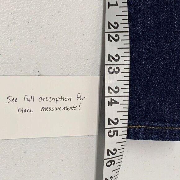 Lands' End Jeans sz 2 Petite Bootcut Dark Wash 25.5" Inseam Short - Picture 2 of 12